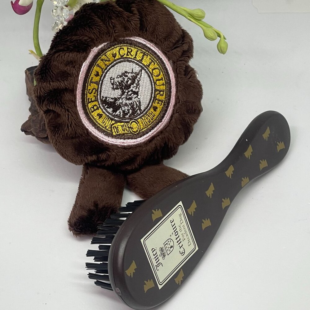 Juicy Crittoure by Juicy Couture "Best in Crittoure" Plush Toy + Dog Brush -New